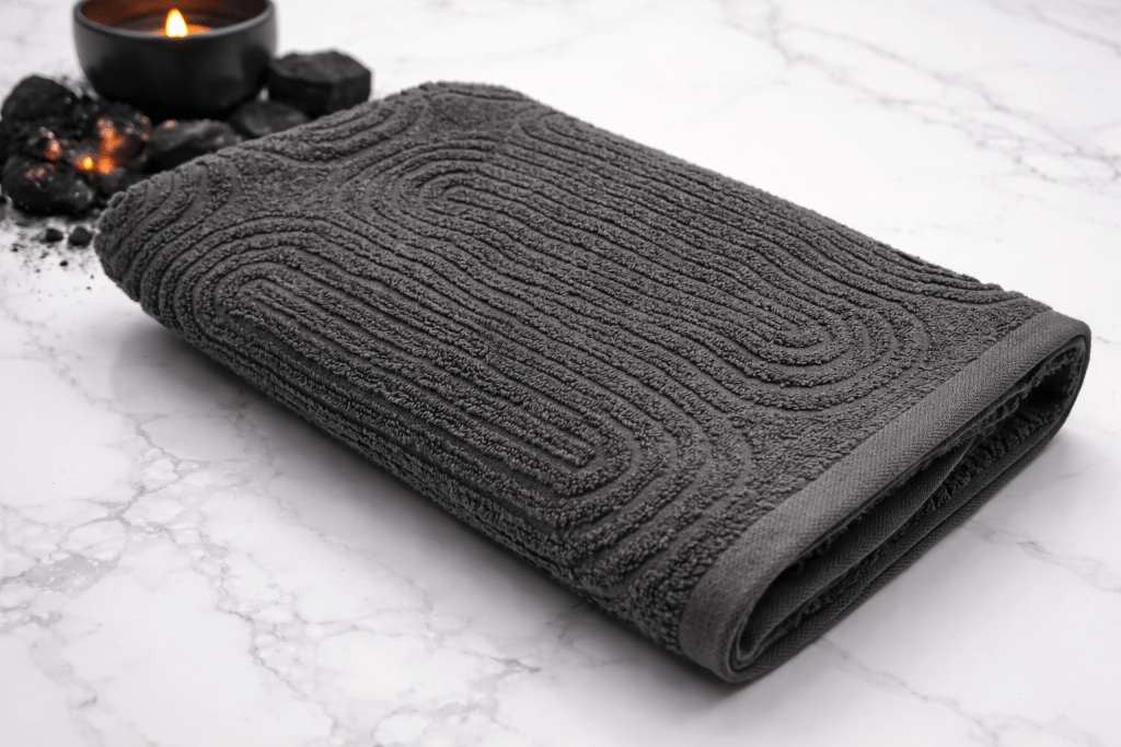 Charcoal Grey Wave Towel