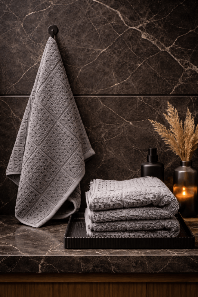Grey Waffle Hand Towel (Pack of 2)