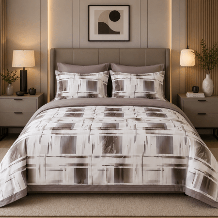 FernWeave Mocha Canvas Premium Cotton Bedsheet